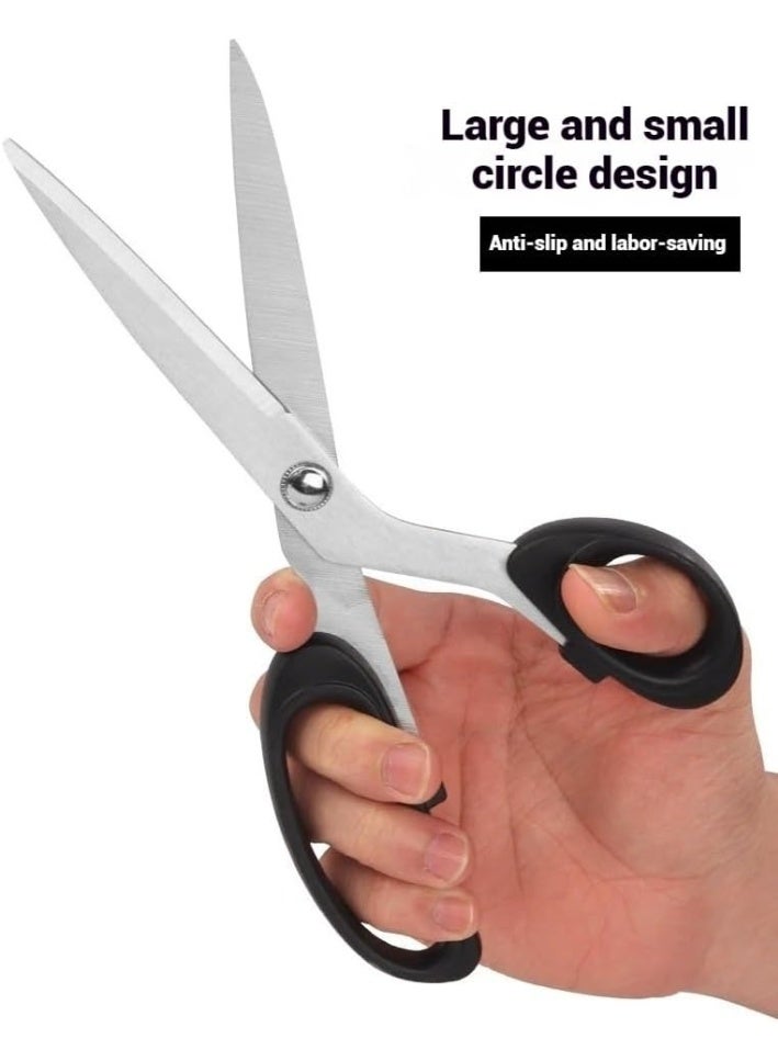Ergonomic All-Purpose Fabric Scissors – Comfortable Grip & Heavy-Duty Stainless Steel Blades – Perfect for All Types of Fabric and Leather-multicolor - Image 3